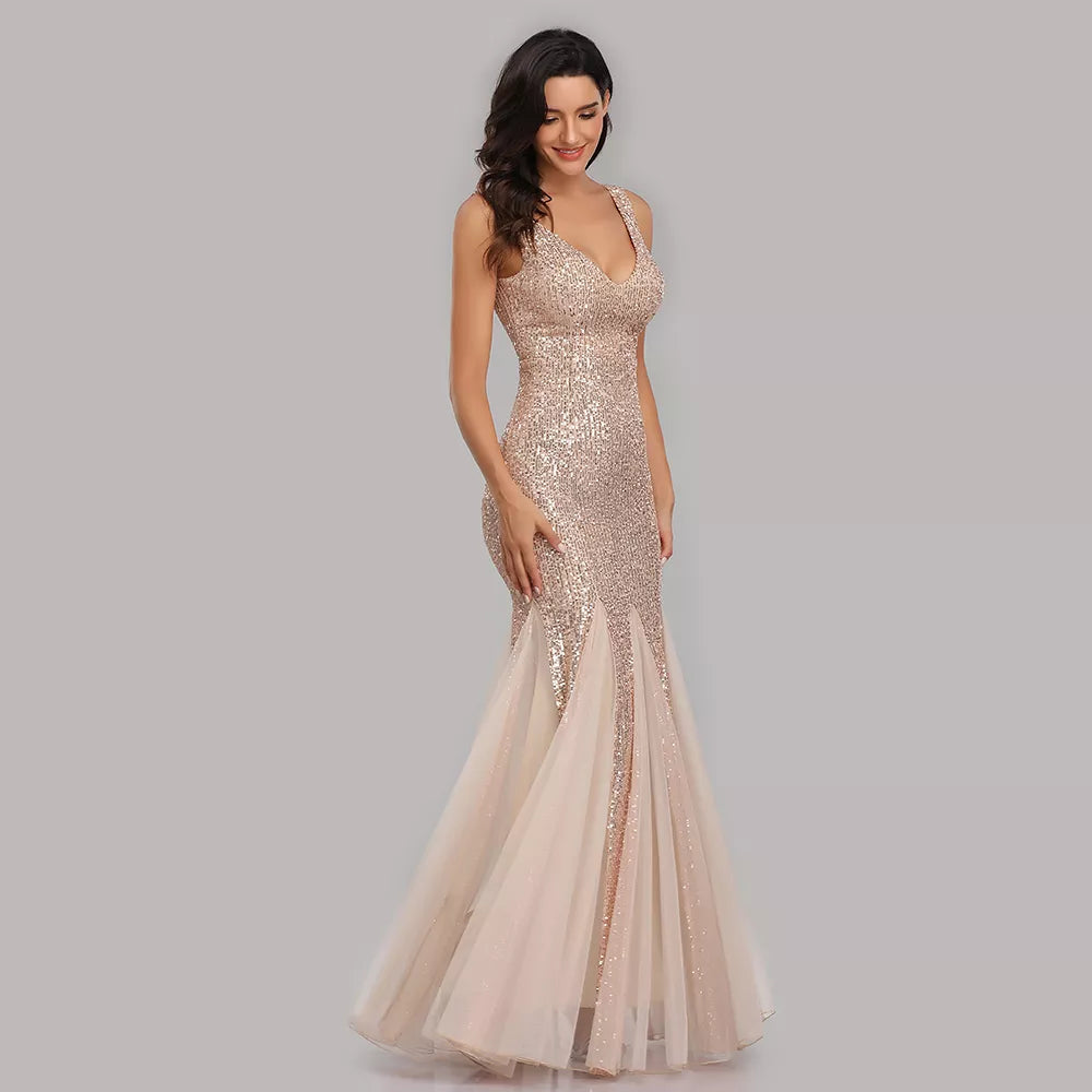 Neck Mermaid Dress With Shawl Long Formal Prom Party Gown