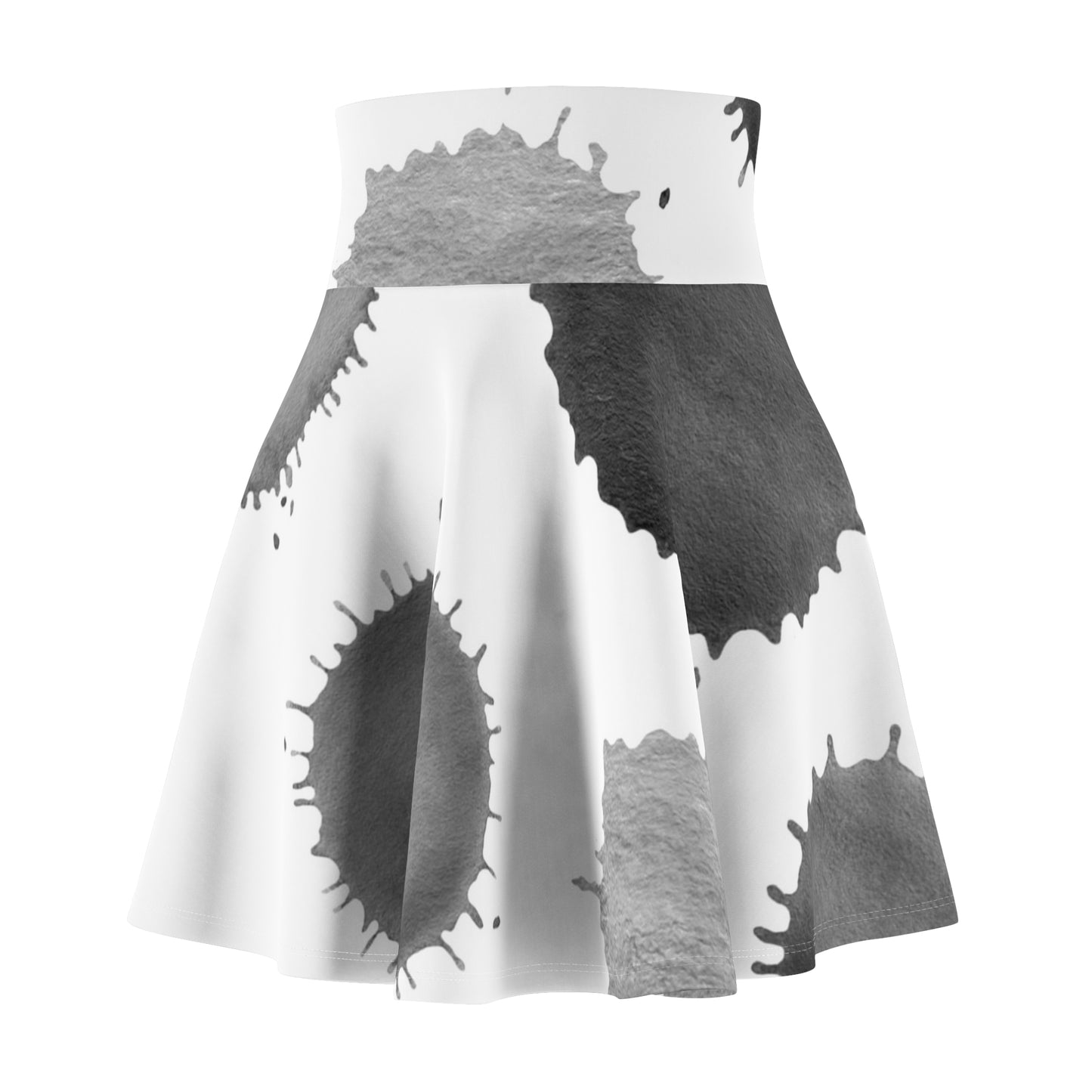 Flare White Women's Skater Skirt (AOP)