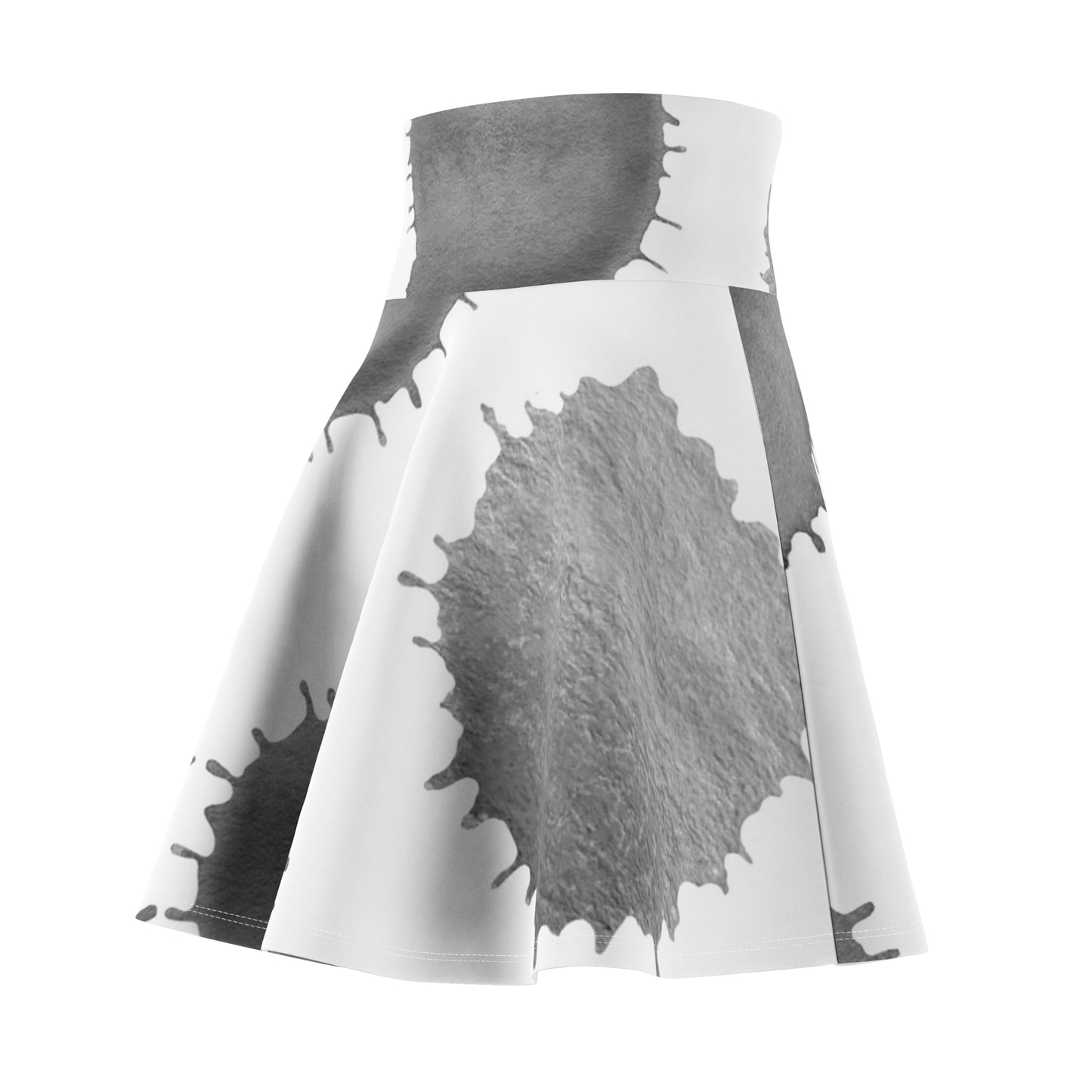 Flare White Women's Skater Skirt (AOP)