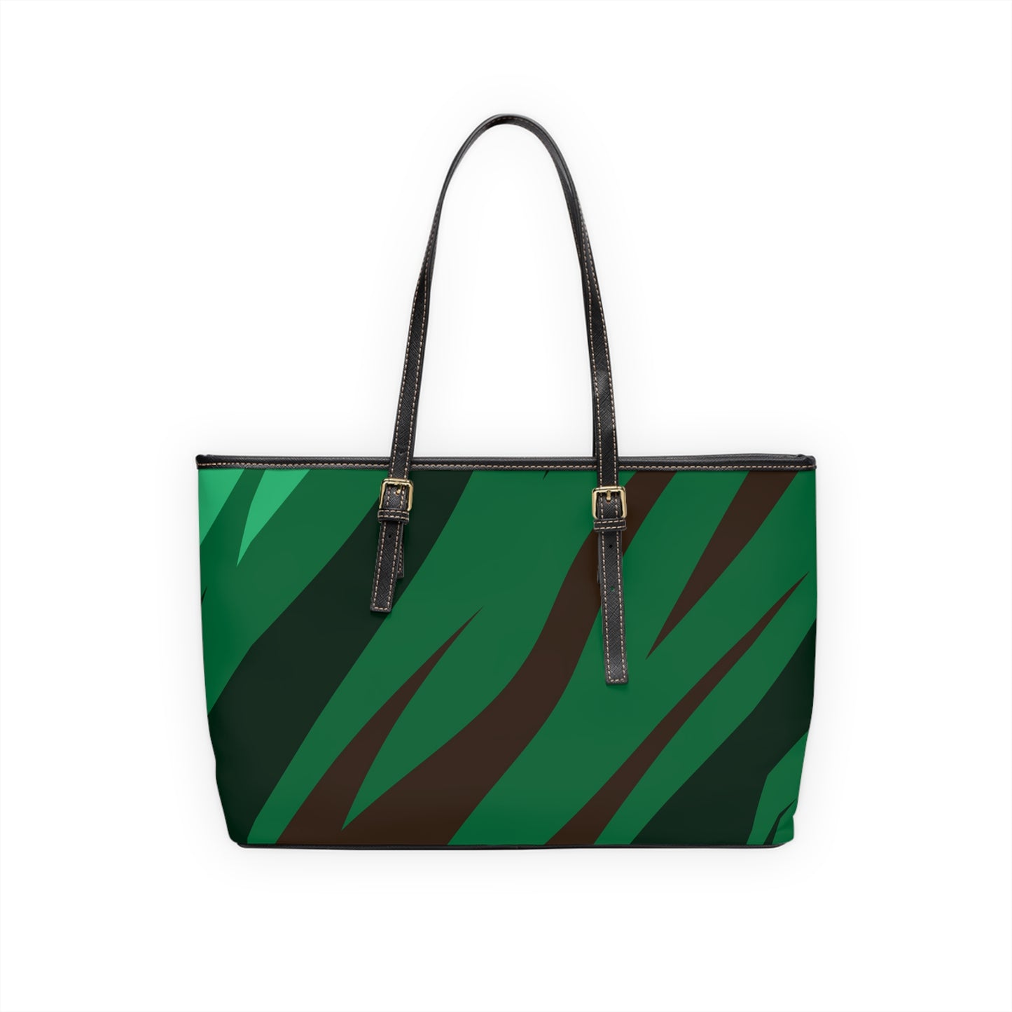 Green PU Leather Shoulder Bag