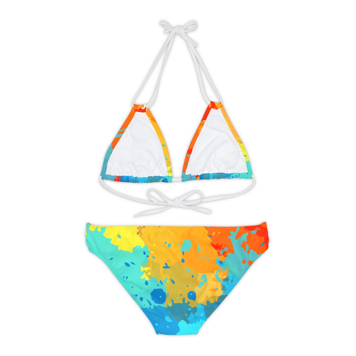 Rainbow Strappy Bikini Set (AOP)