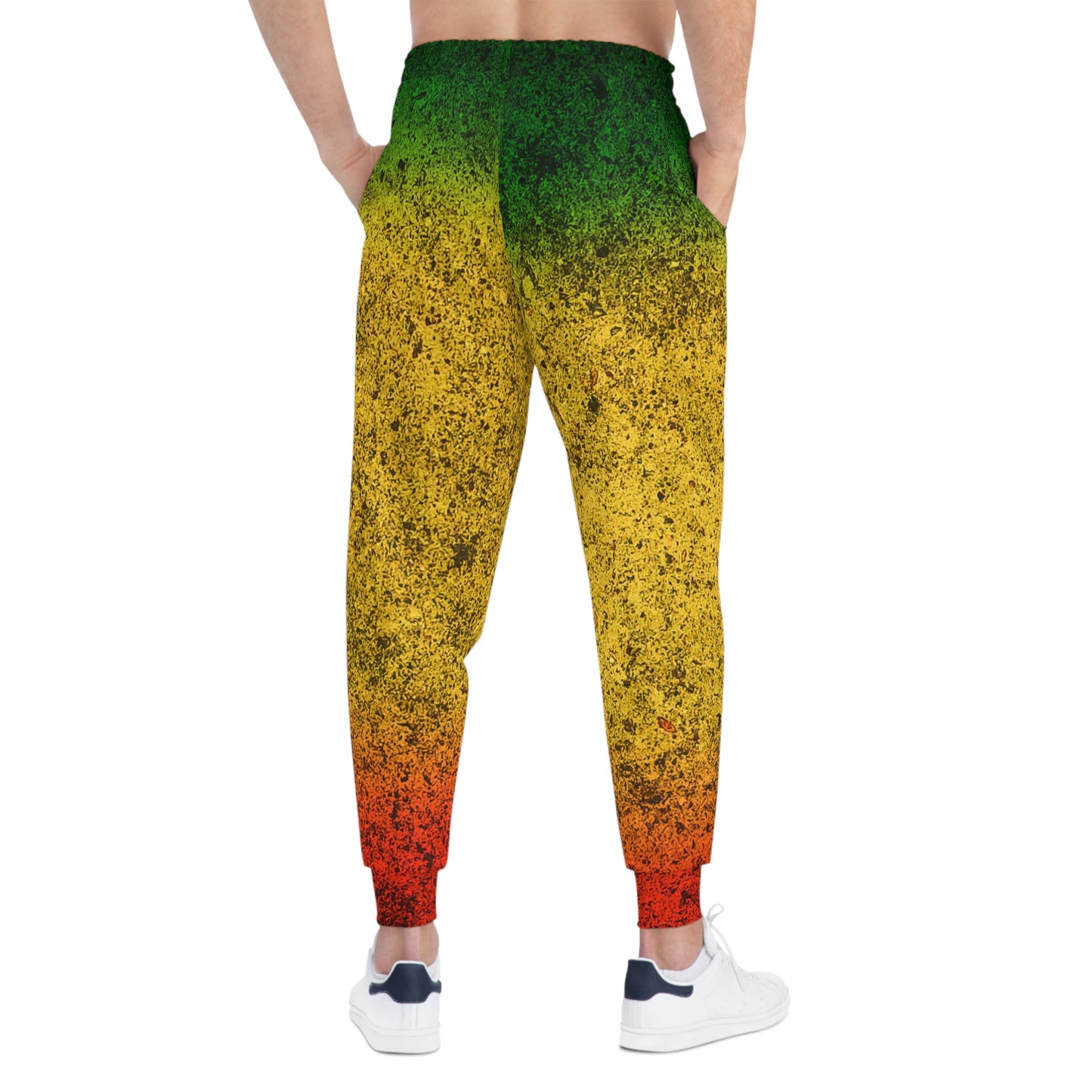 Red Yellow Green Athletic Joggers (AOP)