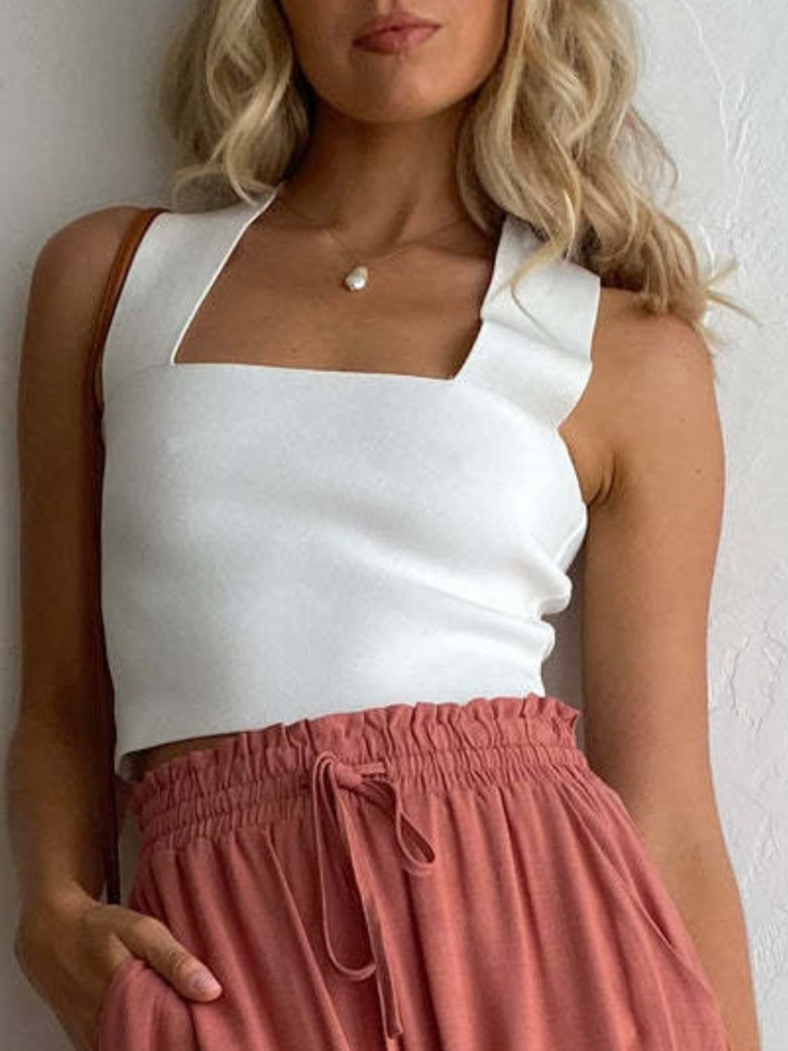 Square Neck Wide Strap Tank