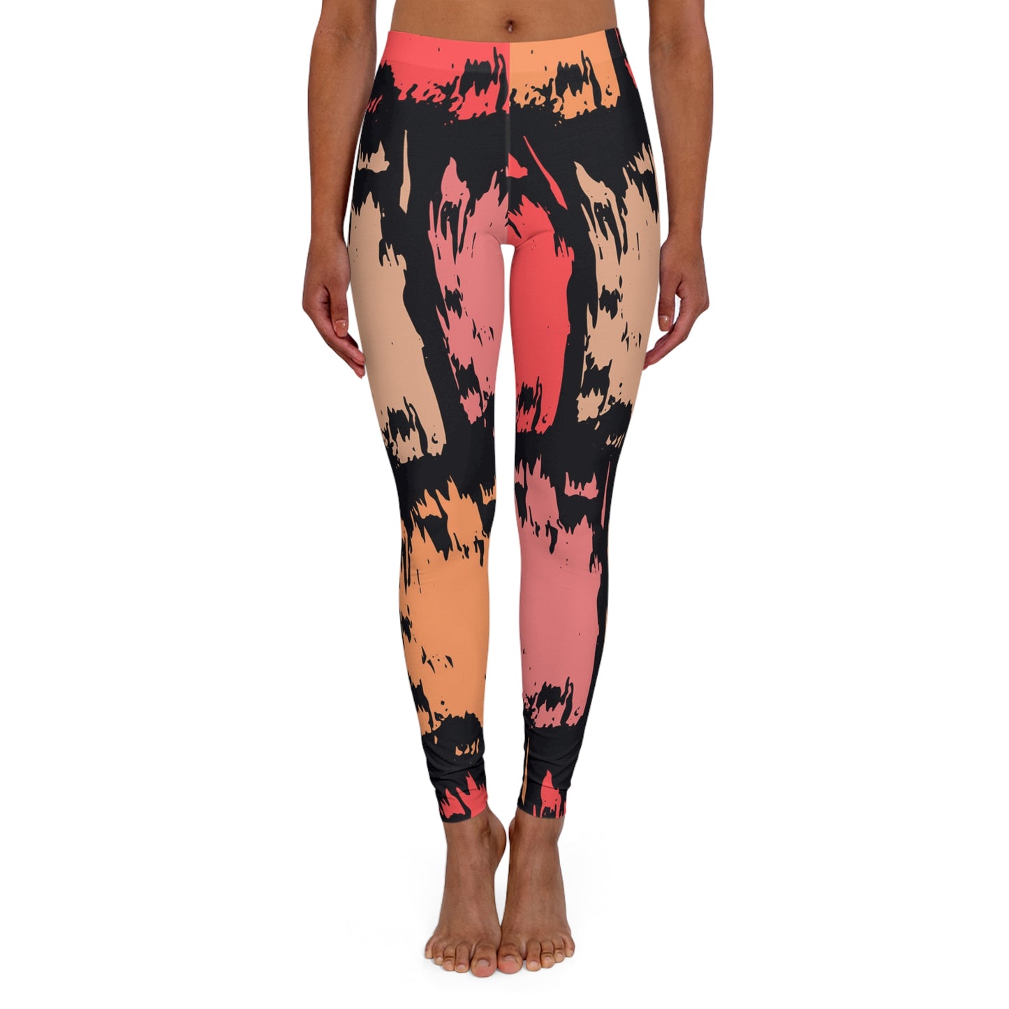 Pink Women's Spandex Leggings (AOP)