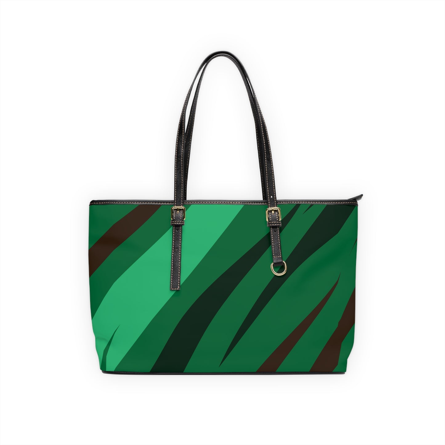 Green PU Leather Shoulder Bag