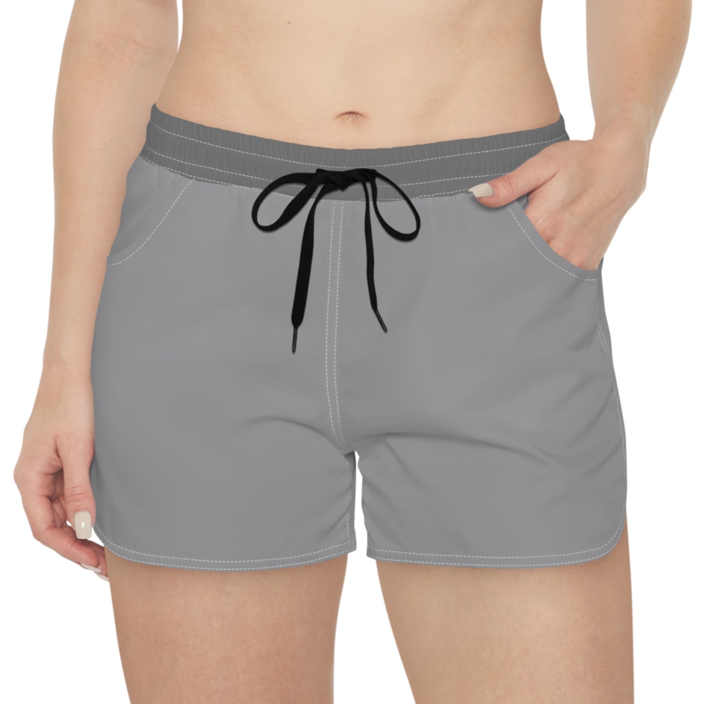 Gray Women's Casual Shorts (AOP)