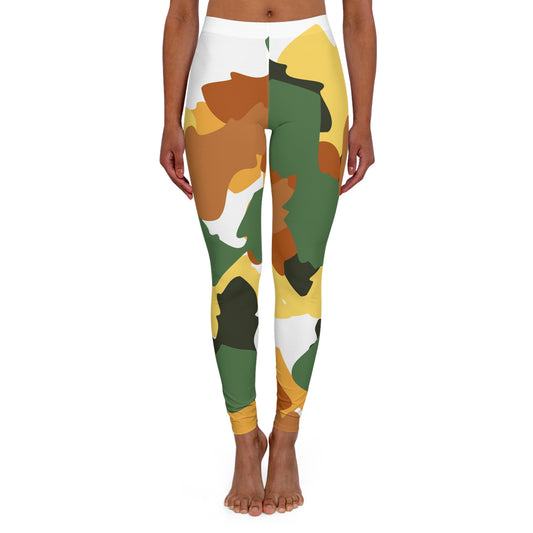 White Camo Women's Spandex Leggings (AOP)