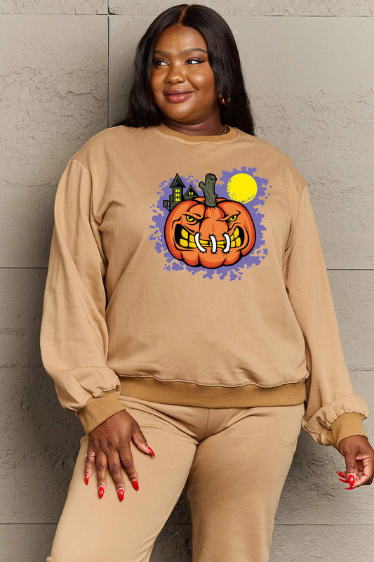 Simply Love Full Size Graphic Round Neck Sweatshirt