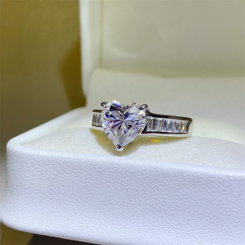 3 Carat Moissanite 925 Sterling Silver Ring - Creative Designs by Shanny