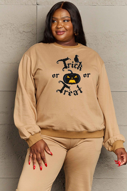 Simply Love Full Size TRICK OR TREAT Graphic Sweatshirt