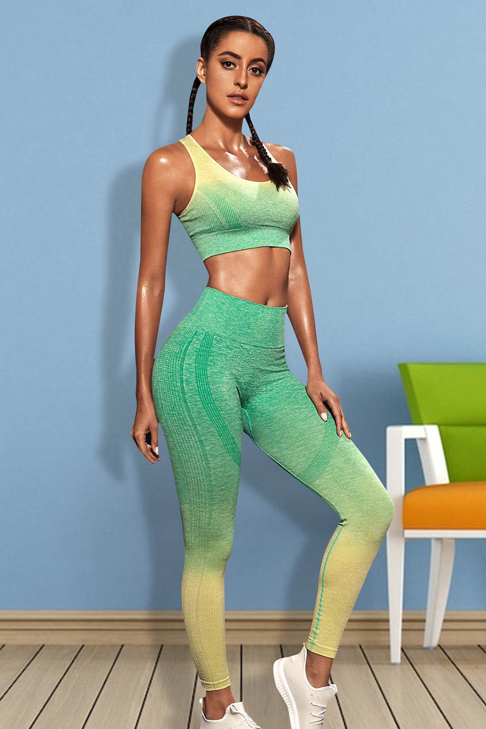 Gradient Sports Tank and Leggings Set