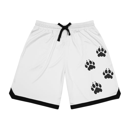 Lion Paw Print Basketball Rib Shorts (AOP)