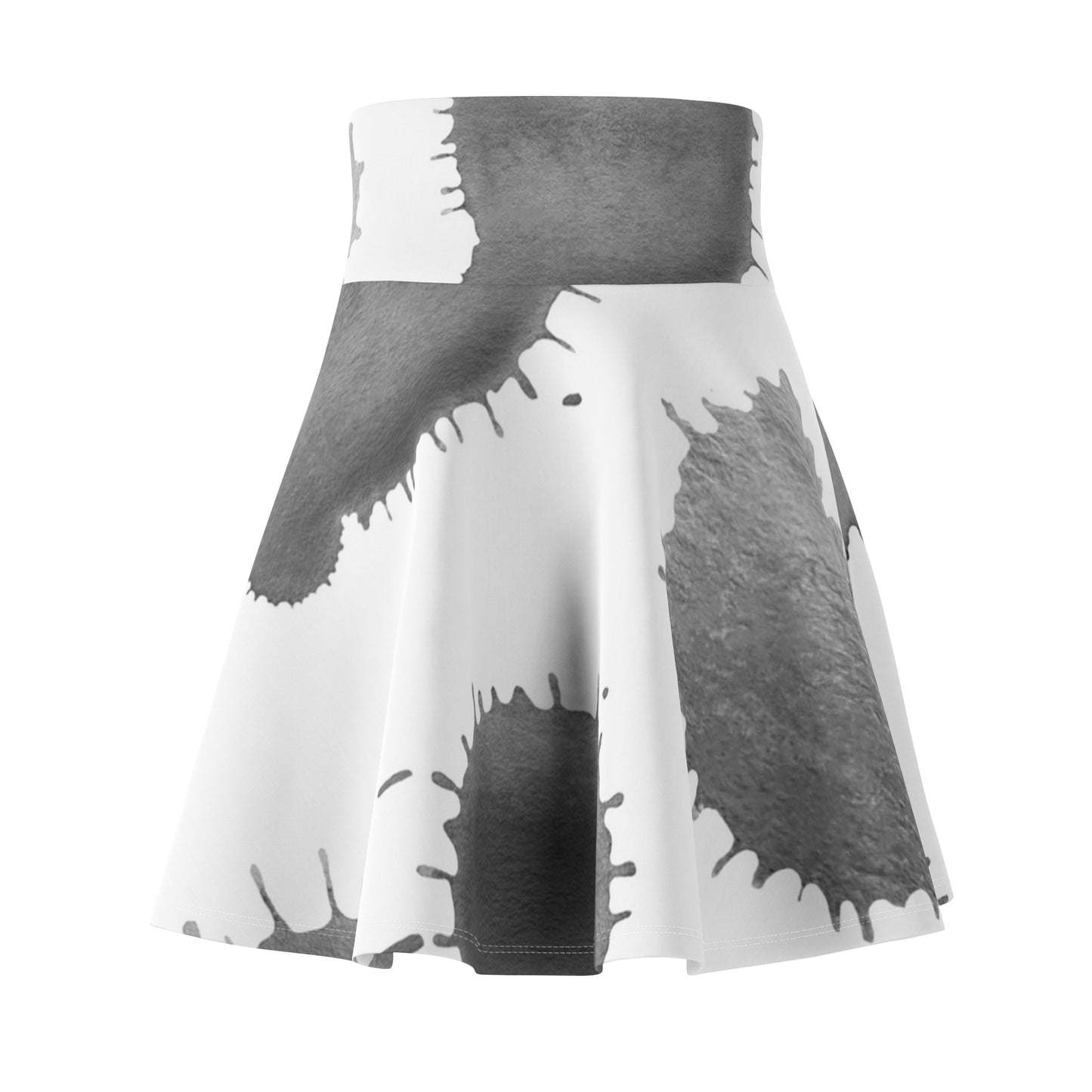 Flare White Women's Skater Skirt (AOP)