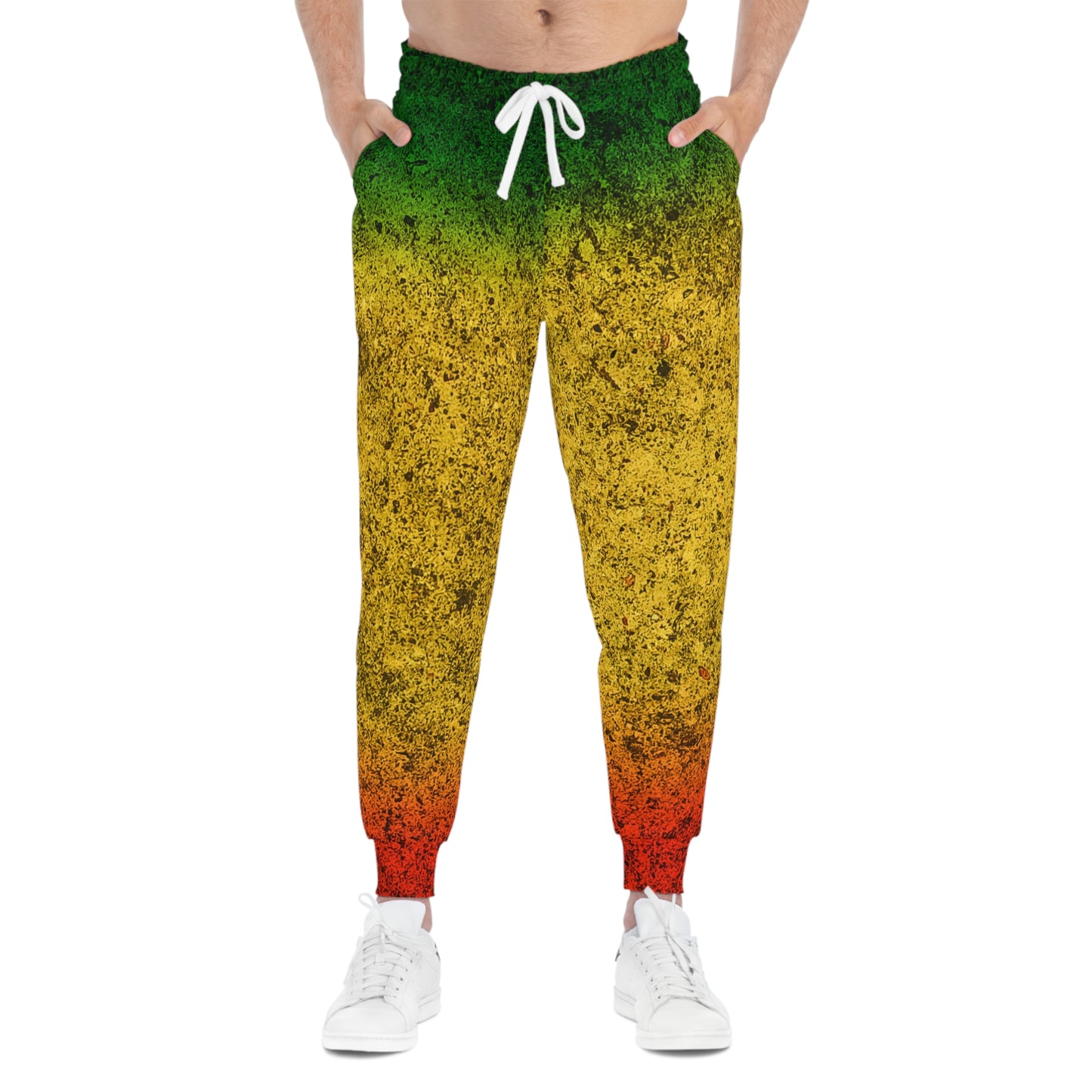 Red Yellow Green Athletic Joggers (AOP)