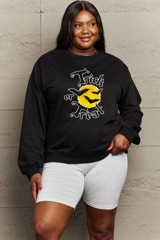 Simply Love Full Size TRICK OR TREAT Graphic Sweatshirt