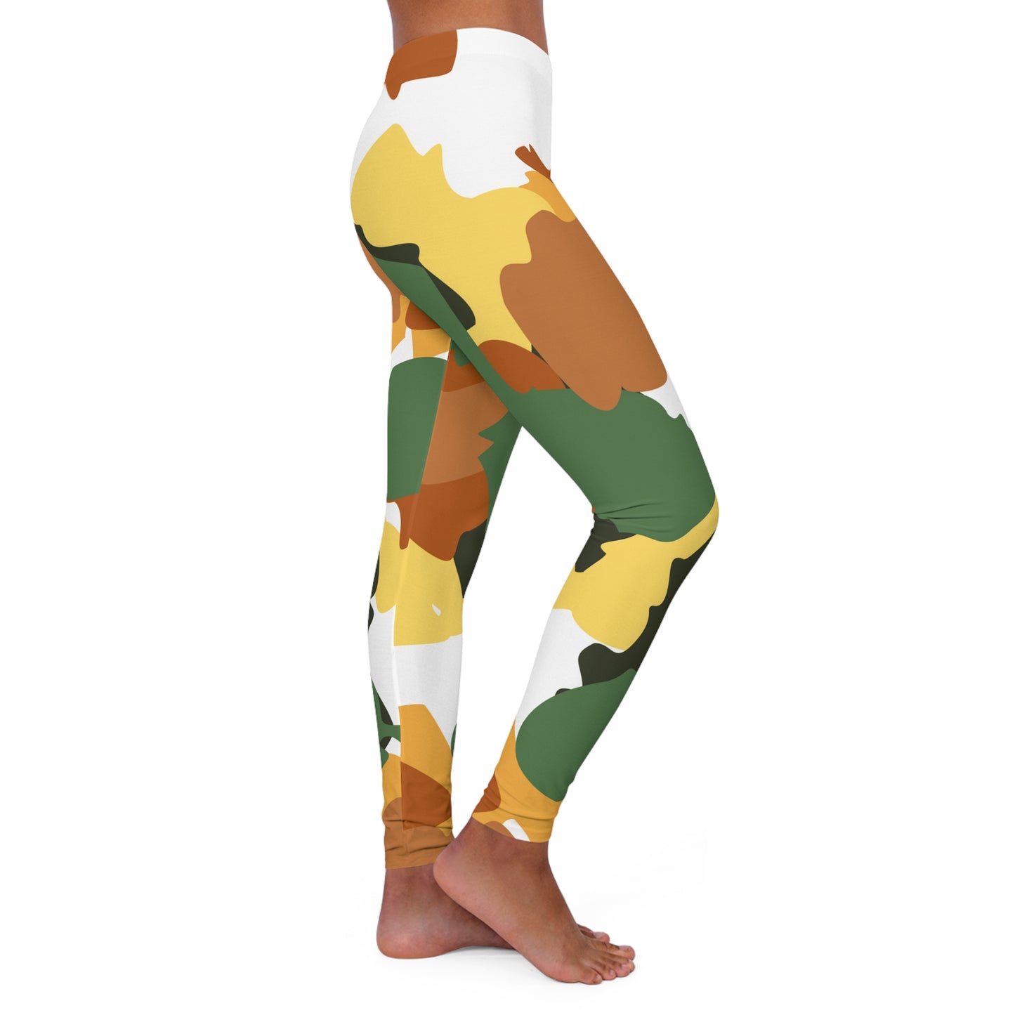 White Camo Women's Spandex Leggings (AOP)