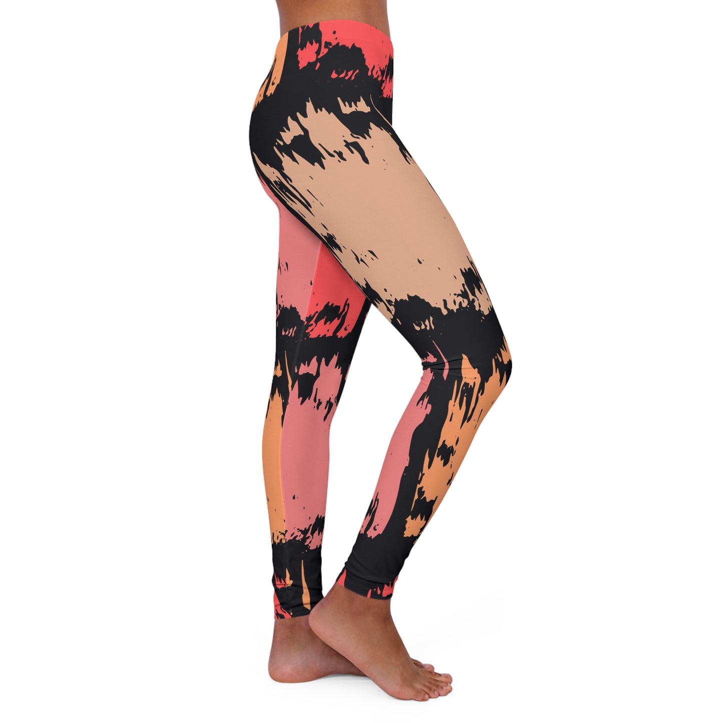 Pink Women's Spandex Leggings (AOP)