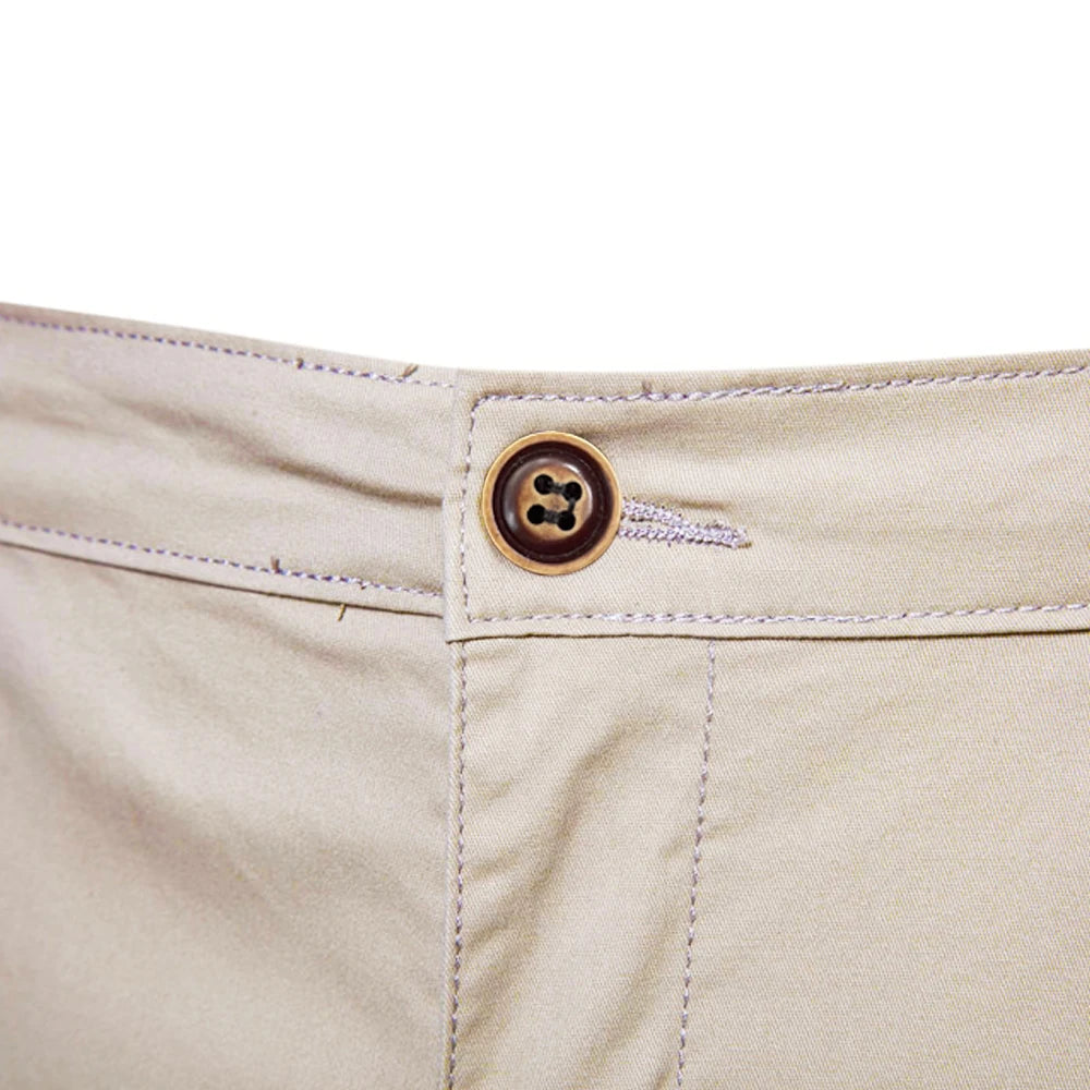 New Summer 100% Cotton Solid Shorts Men