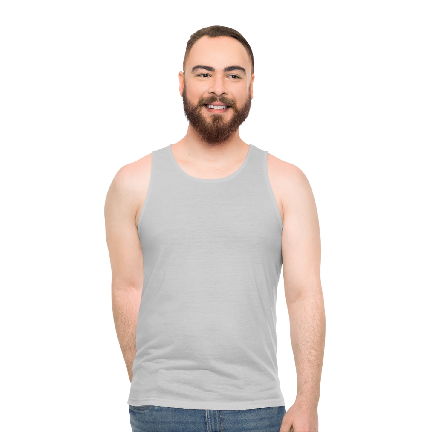 Light Gray Unisex Tank Top (AOP)