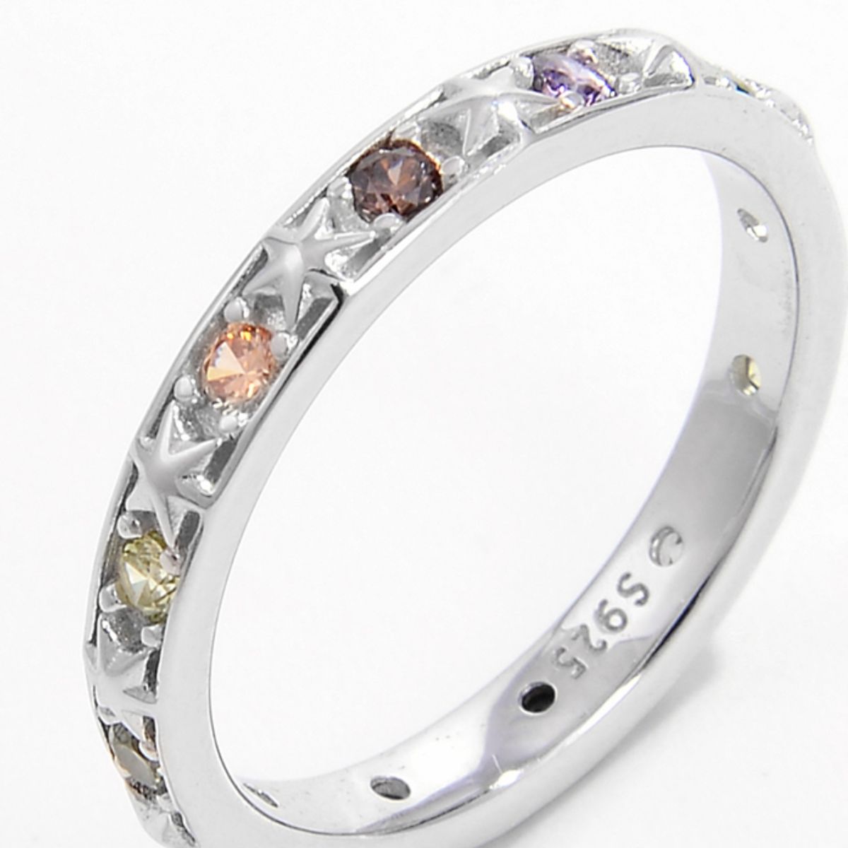 925 Sterling Silver Inlaid Zircon Ring - Creative Designs by Shanny