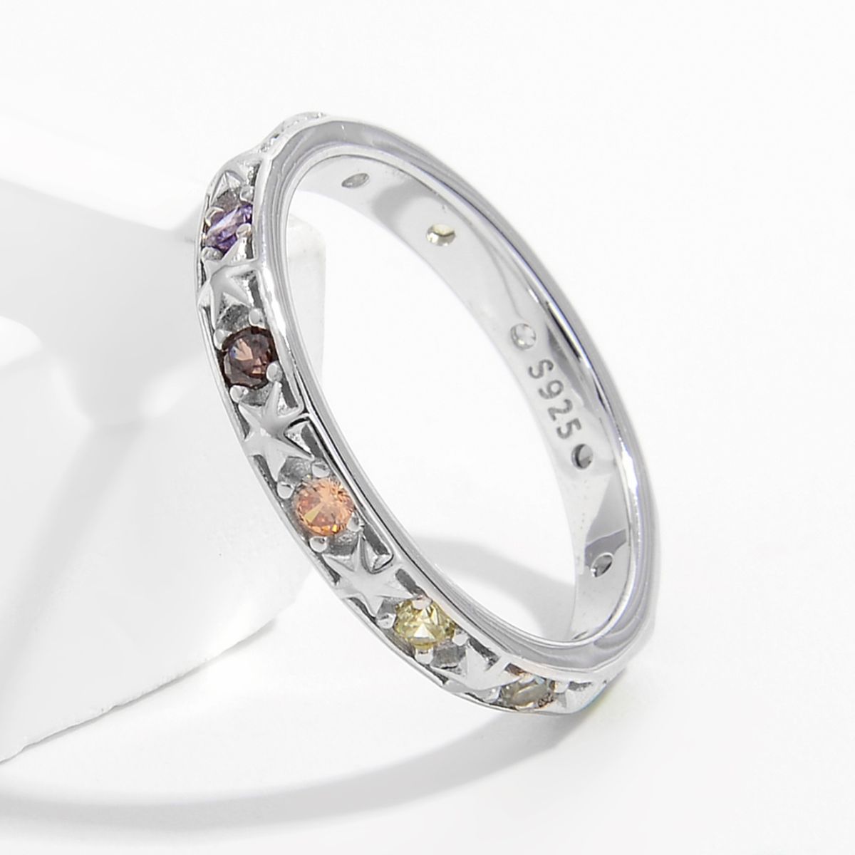 925 Sterling Silver Inlaid Zircon Ring - Creative Designs by Shanny