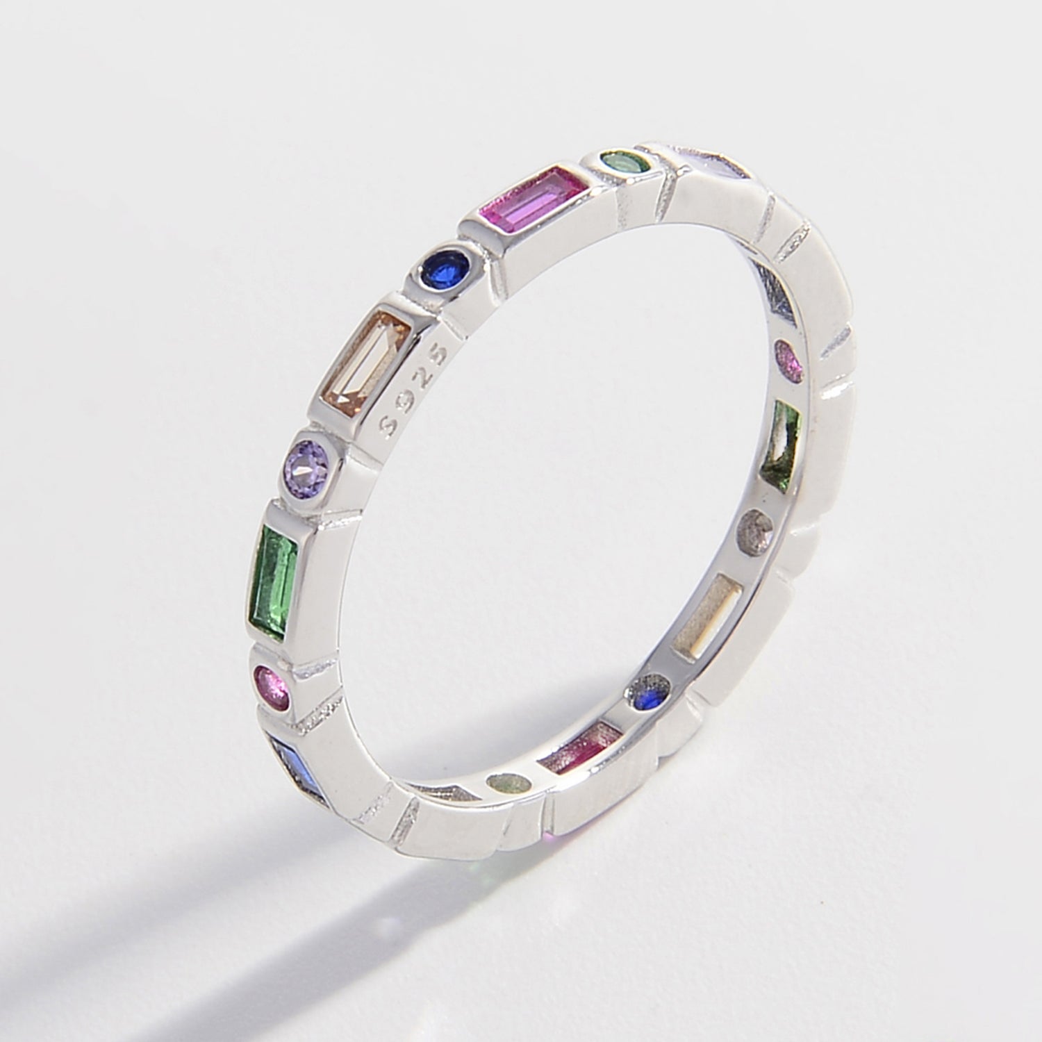 925 Sterling Silver Inlaid Zircon Ring - Creative Designs by Shanny