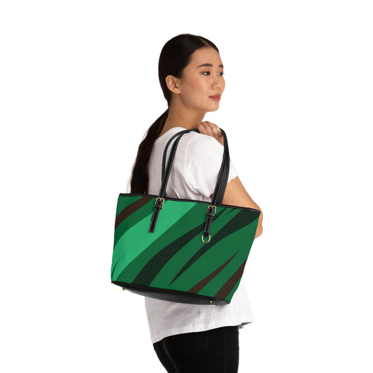 Green PU Leather Shoulder Bag