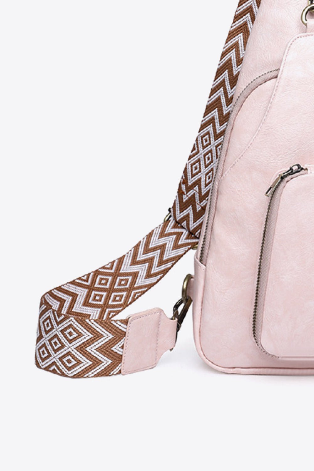 Adored Take A Trip PU Leather Sling Bag - Creative Designs by Shanny