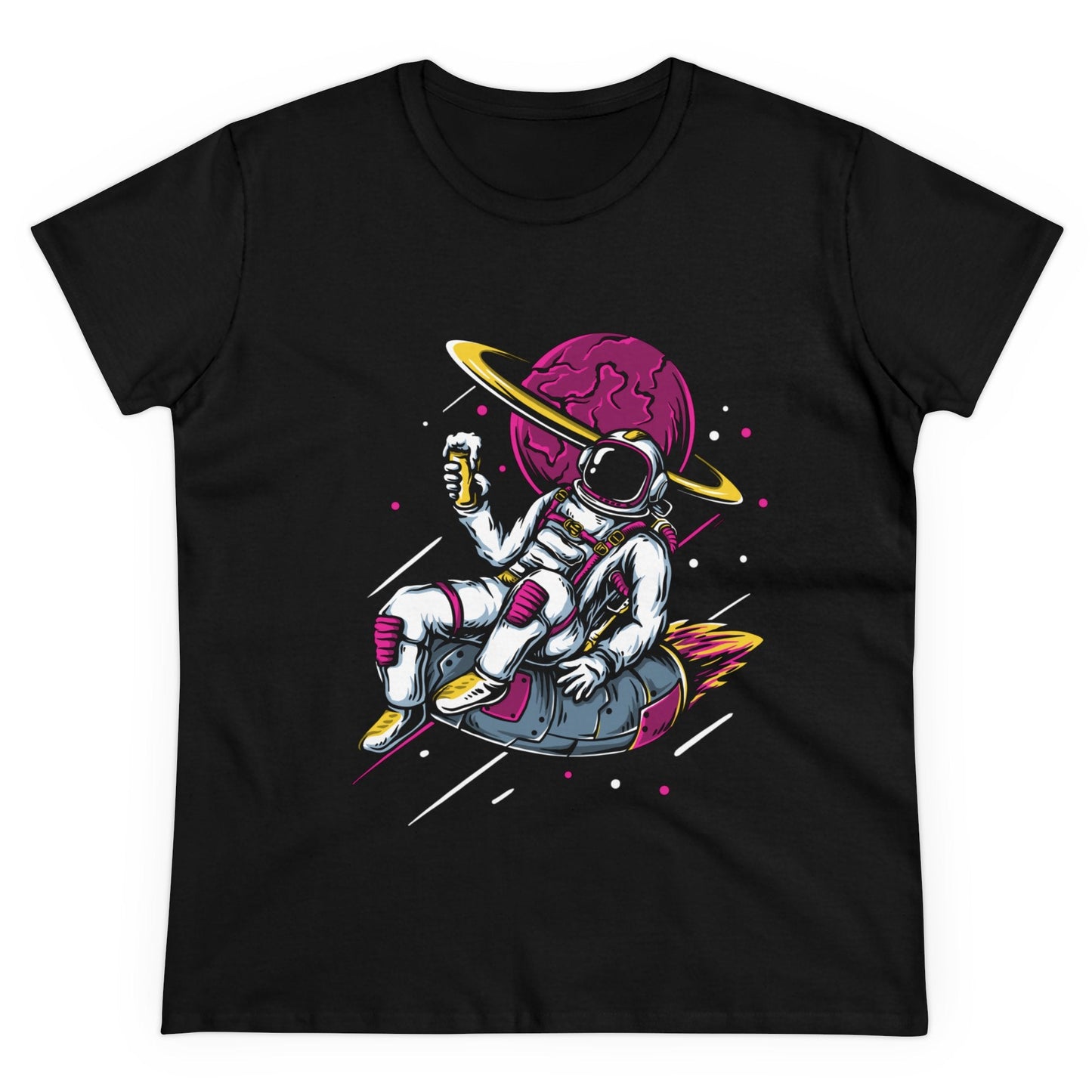 Astro Women's Midweight Cotton Tee - Creative Designs by Shanny