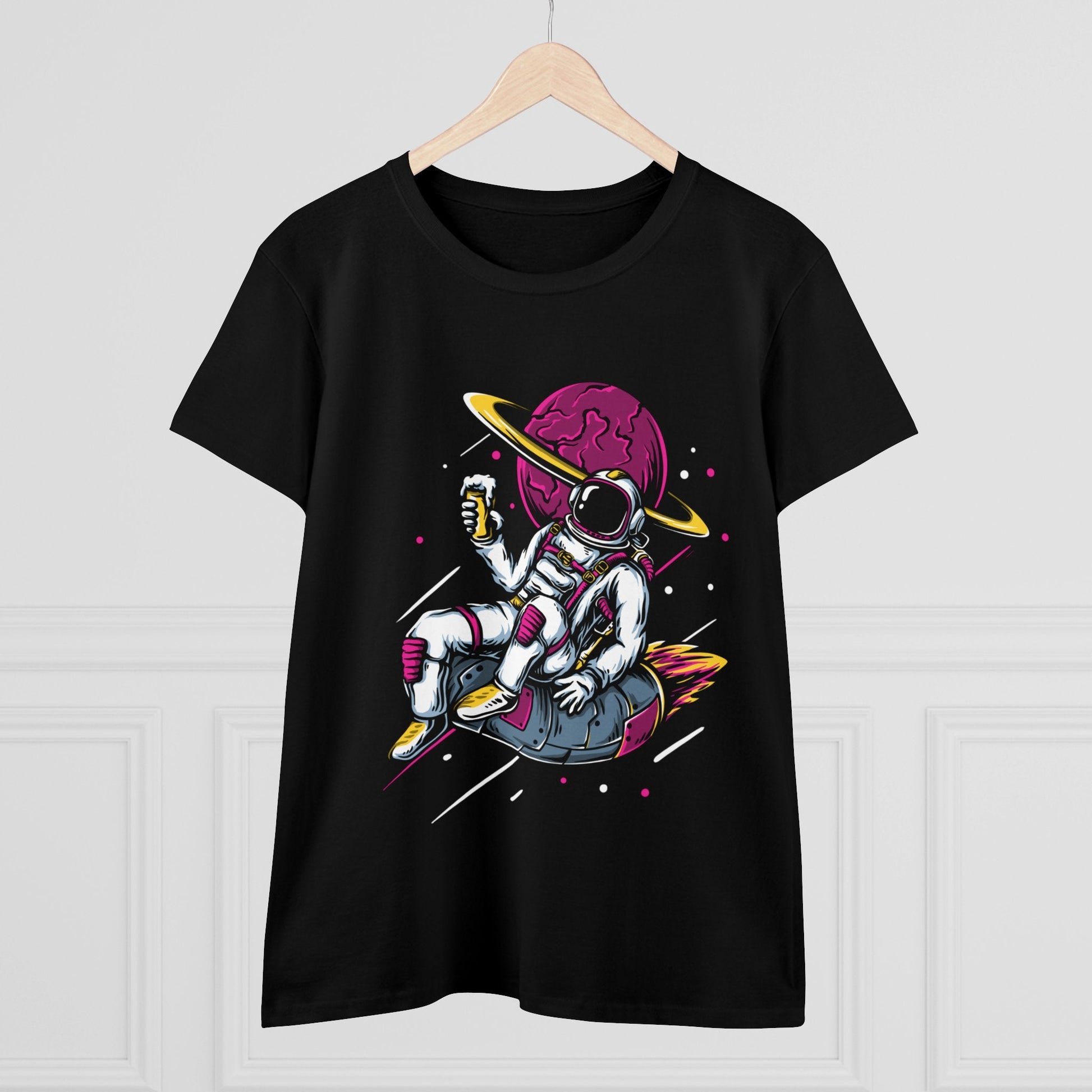 Astro Women's Midweight Cotton Tee - Creative Designs by Shanny