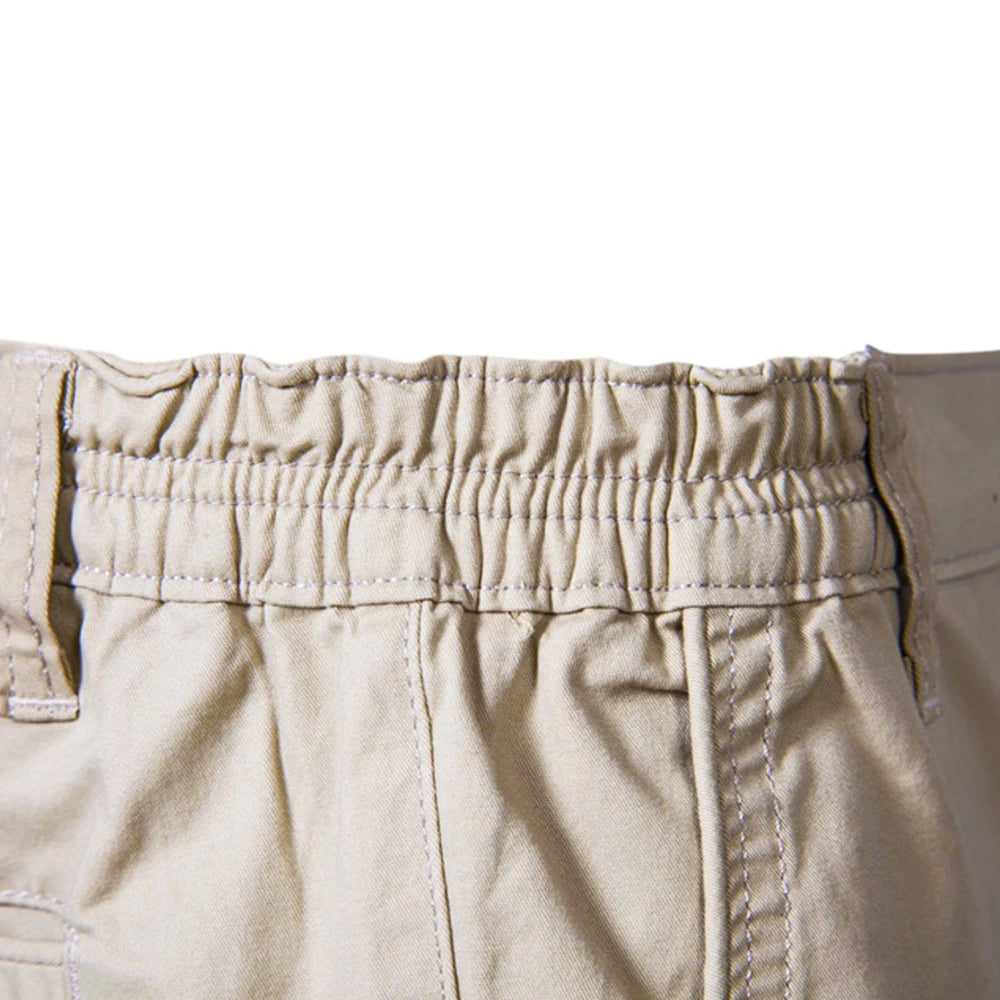 New Summer 100% Cotton Solid Shorts Men