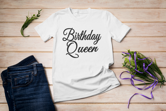 Birthday Queen Lettering T-Shirt