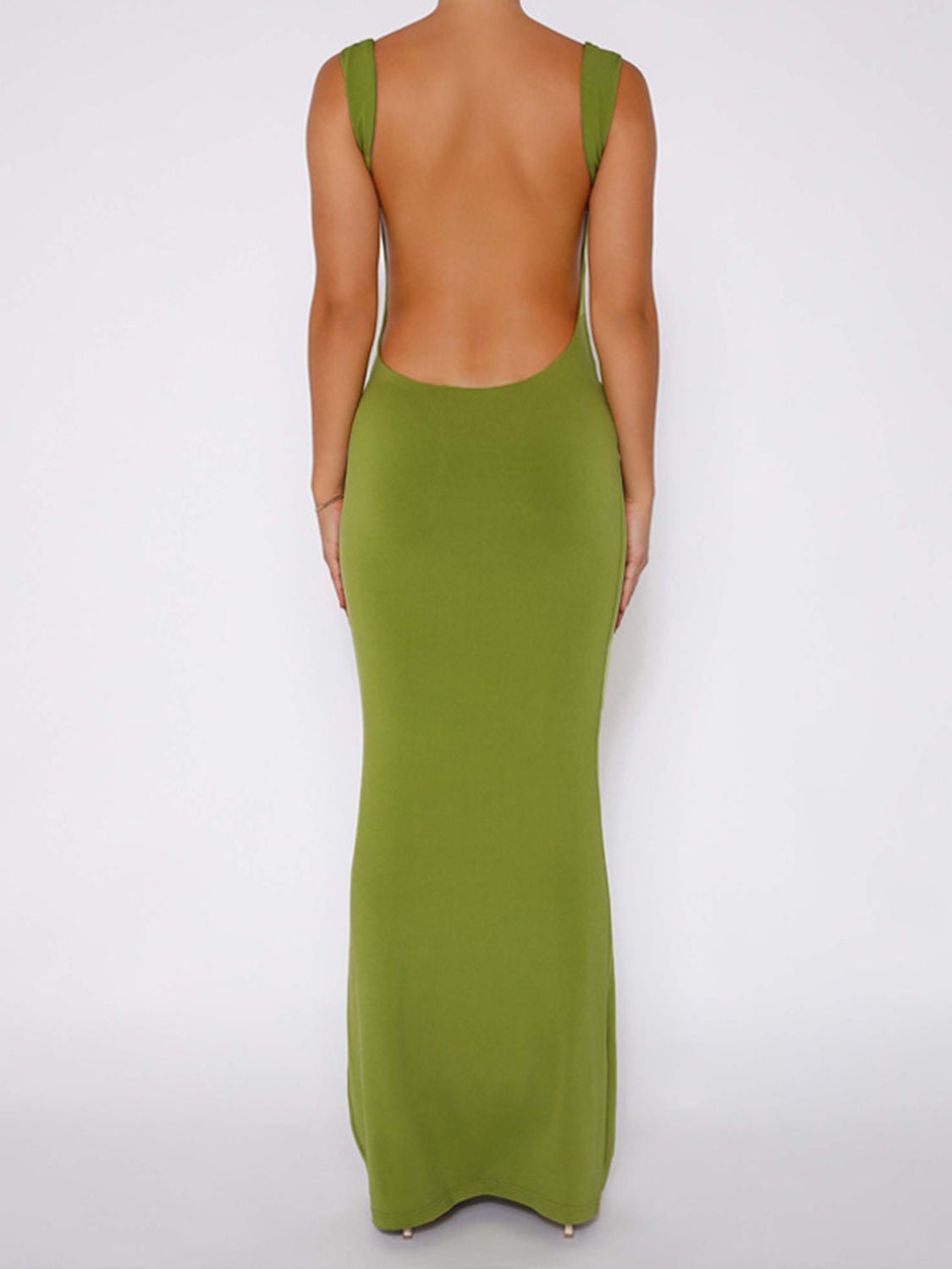 Backless Wide Strap Maxi Dress - Creative Designs by Shanny