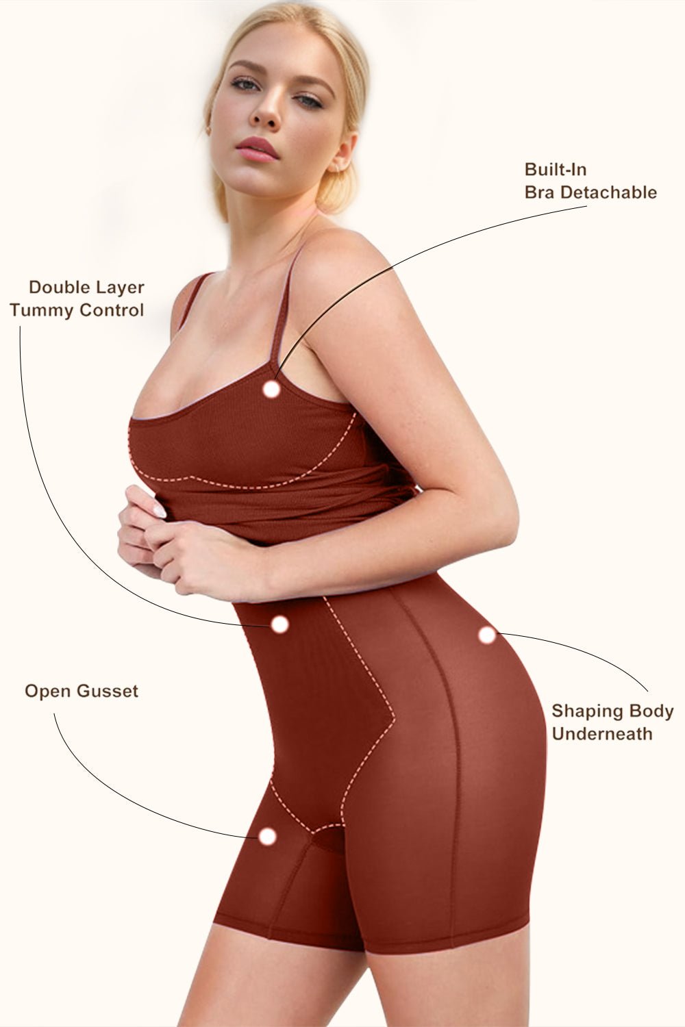 Basic Bae Full Size Built - In Shapewear Scoop Neck Sleeveless Dress - Creative Designs by Shanny