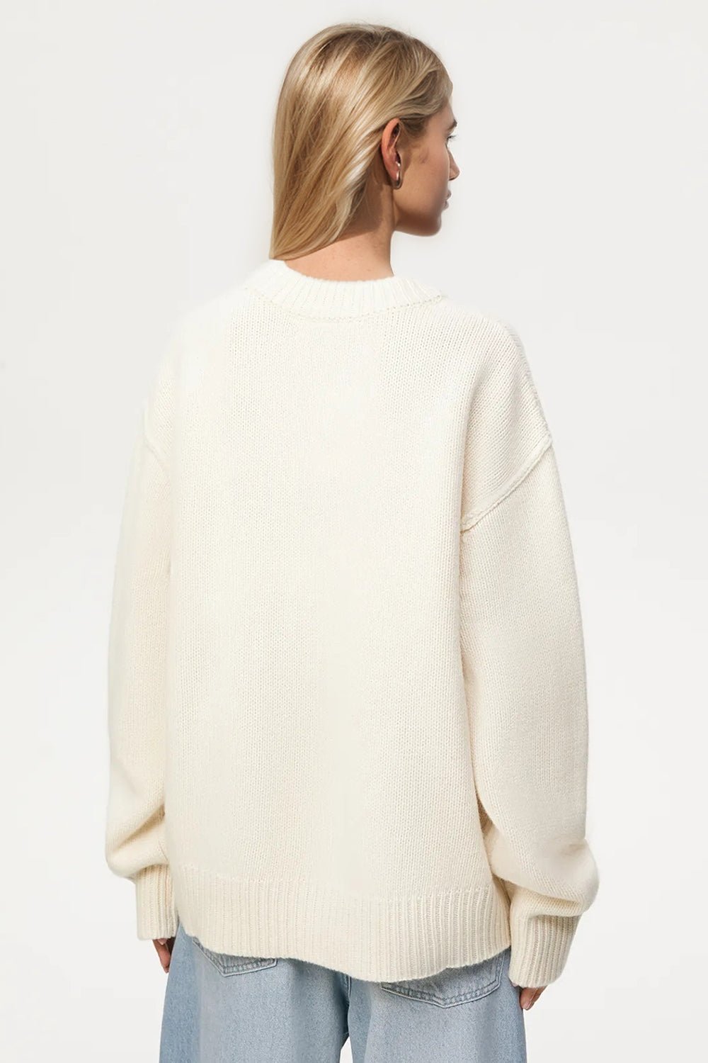 Basic Bae Round Neck Dropped Shoulder Sweater - Creative Designs by Shanny