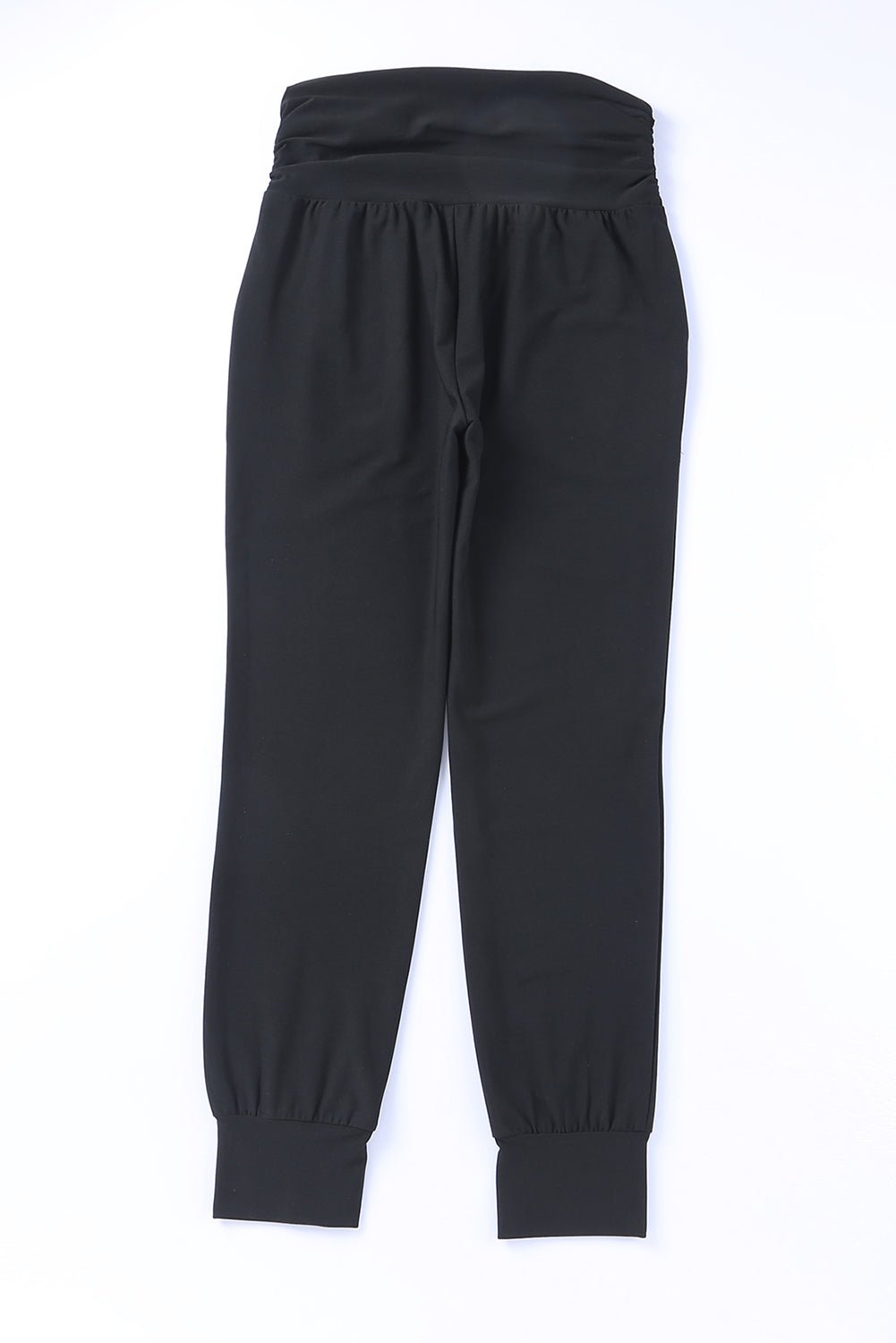 Black High Waist Pleated Pocket Leggings - Creative Designs by Shanny