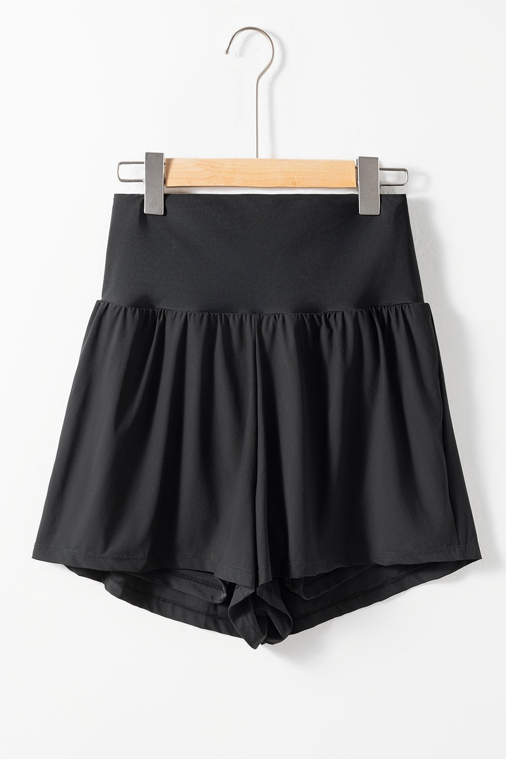 Black Pocketed Wide Waistband Swim Shorts - Creative Designs by Shanny