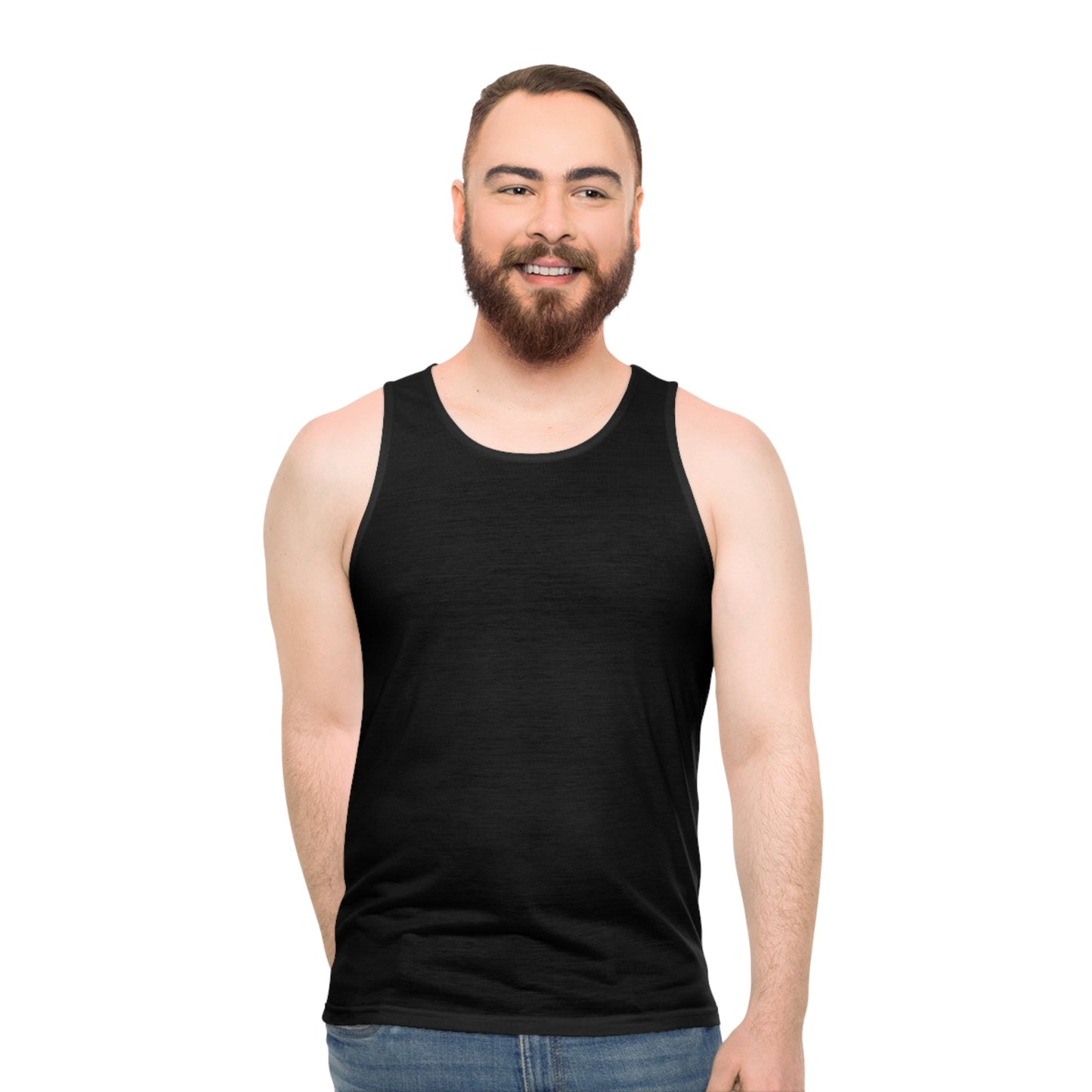 Black Unisex Tank Top (AOP) - Creative Designs by Shanny