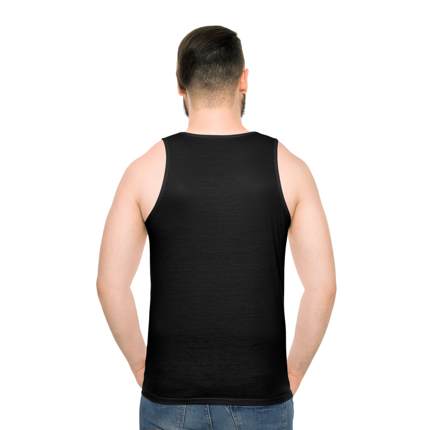 Black Unisex Tank Top (AOP) - Creative Designs by Shanny