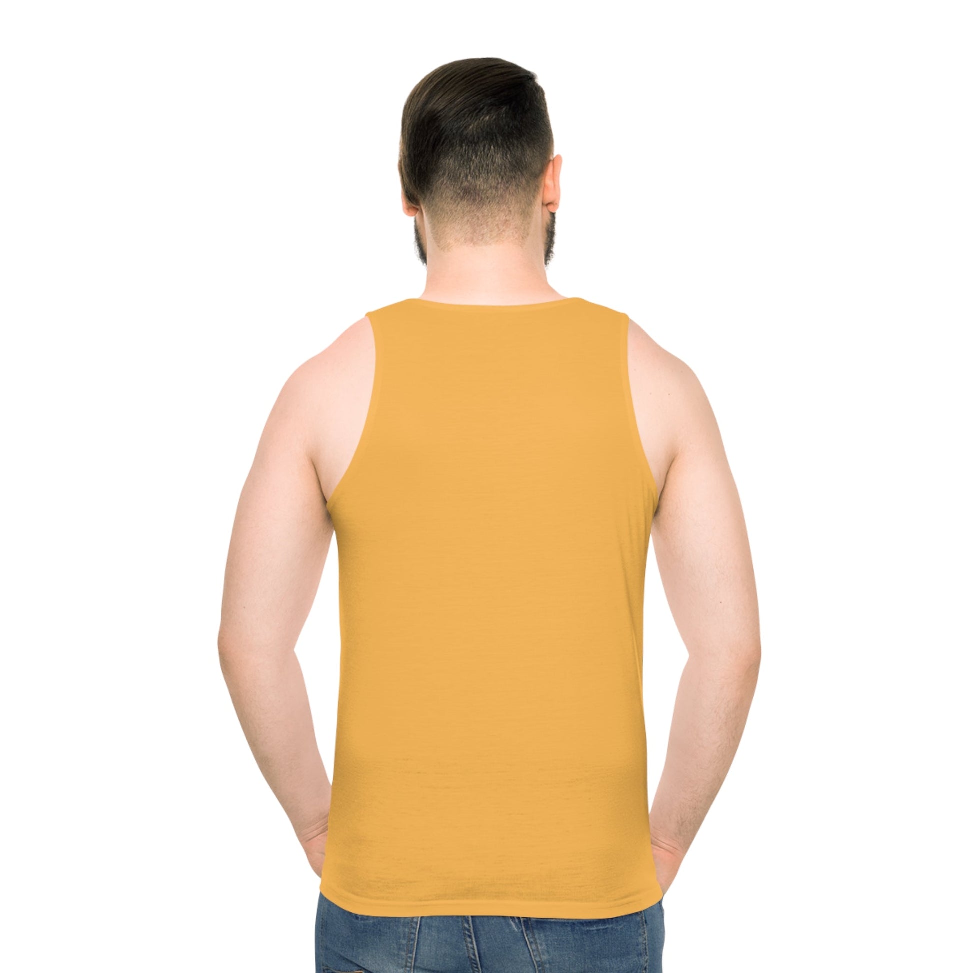 Copper Orange Unisex Tank Top (AOP) - Creative Designs by Shanny