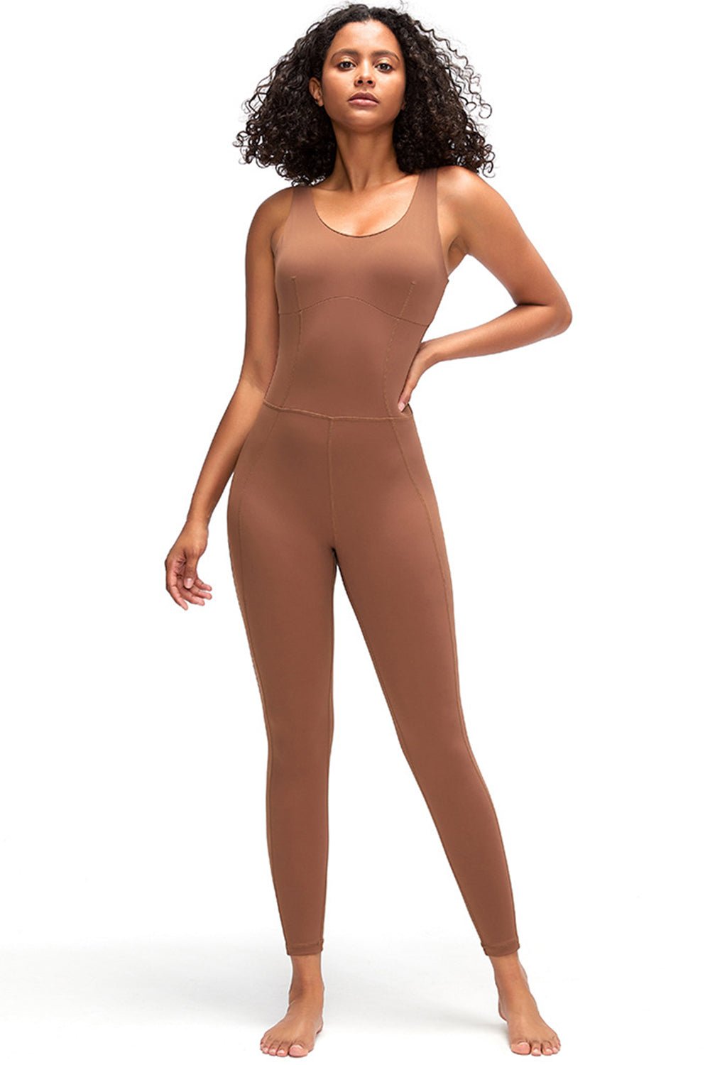 Crisscross Wide Strap Active Jumpsuit - Creative Designs by Shanny