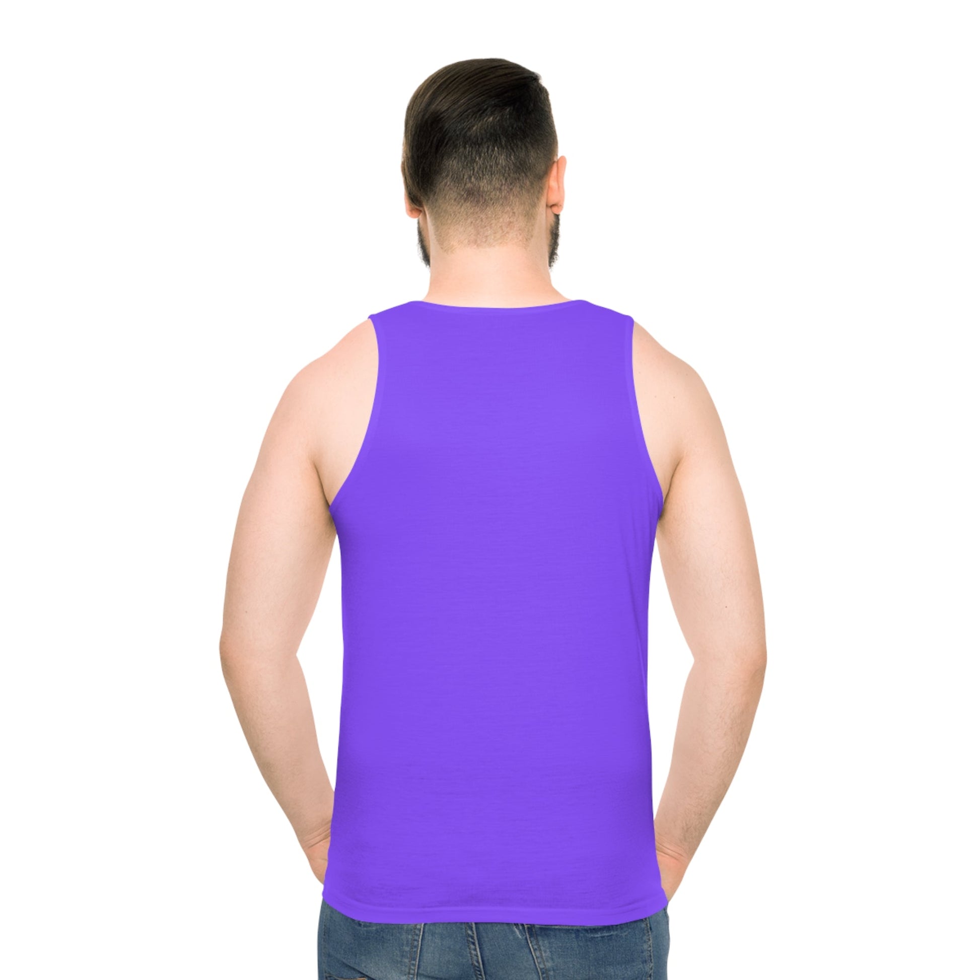 Dark Purple Unisex Tank Top (AOP) - Creative Designs by Shanny