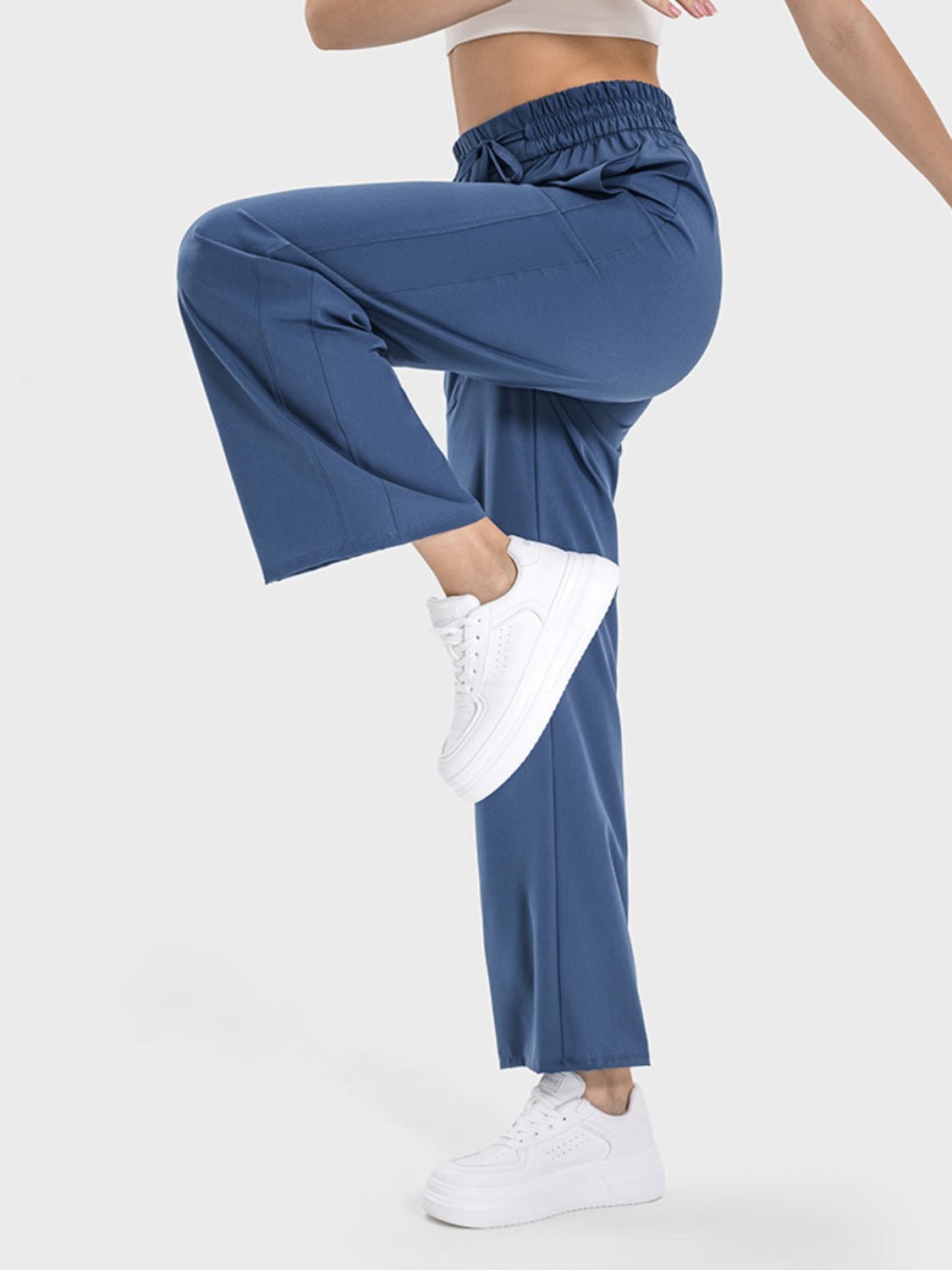 Drawstring Pocketed Active Pants - Creative Designs by Shanny