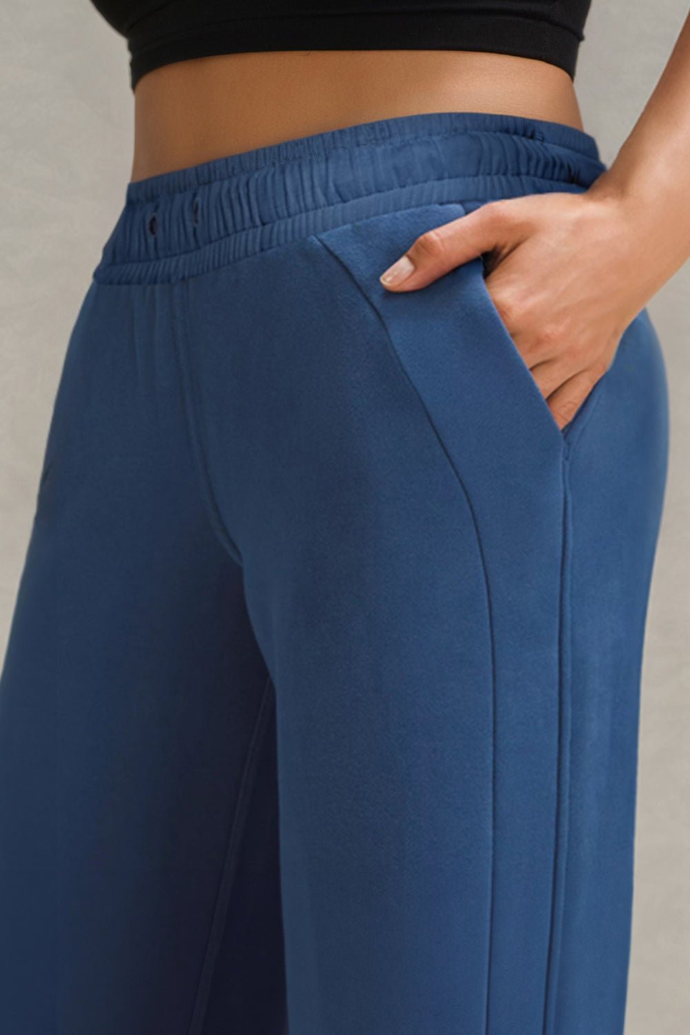 Drawstring Wide Leg Active Pants - Creative Designs by Shanny