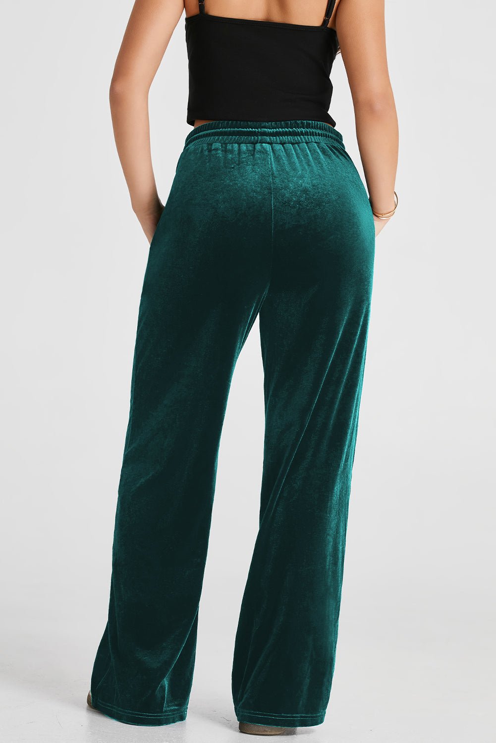 Drawstring Wide Leg Active Pants - Creative Designs by Shanny