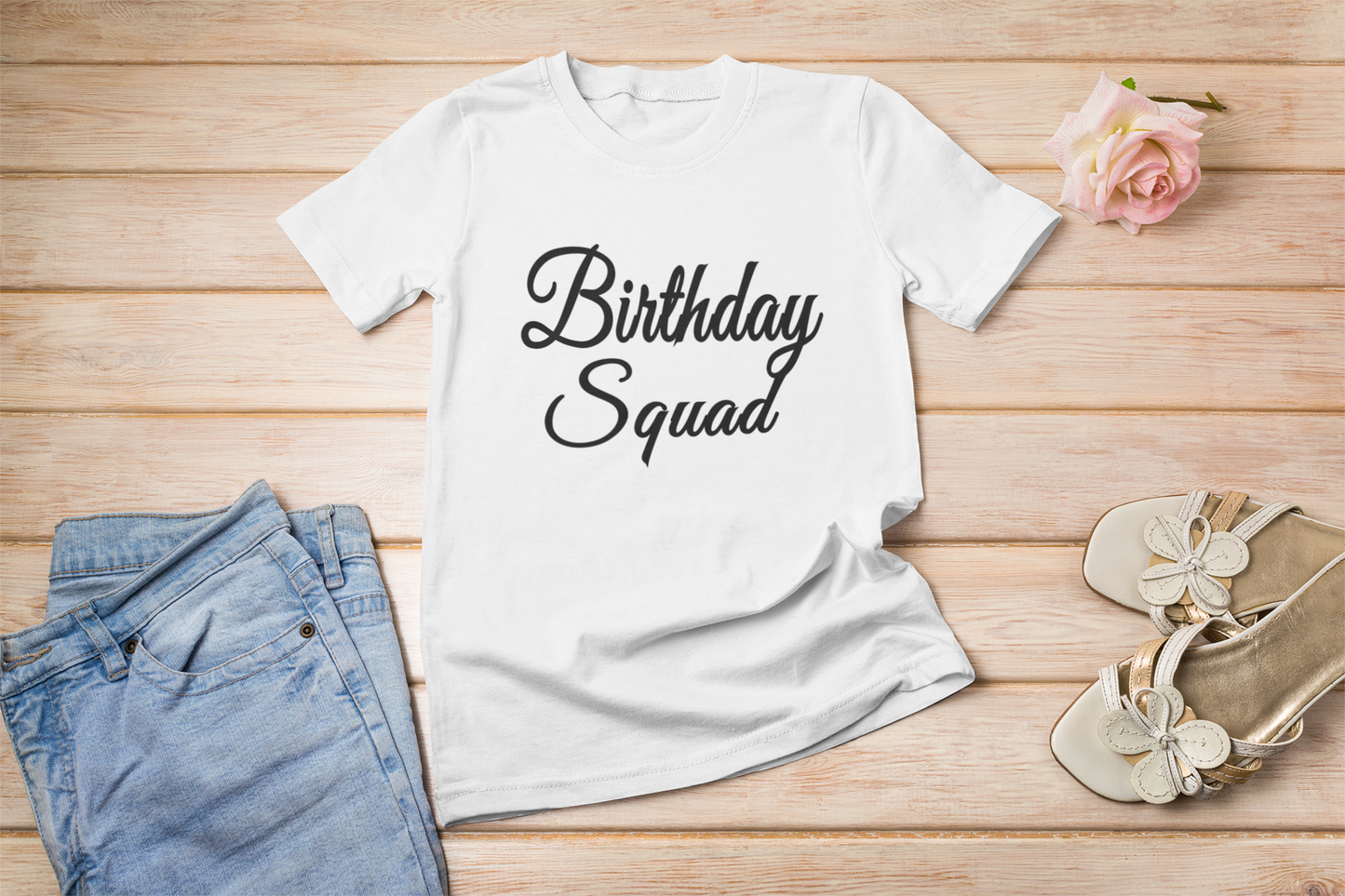 Birthday Squad Lettering T-Shirt