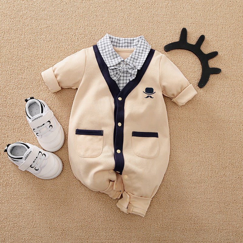 Fake Two Outer Clothing Newborn Clothing Crawl - Creative Designs by Shanny