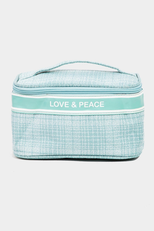 Fame Love & Peace Striped Handle Bag - Creative Designs by Shanny